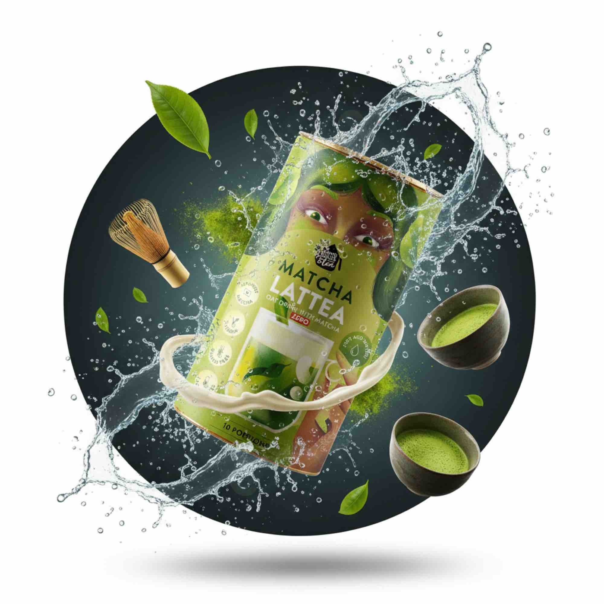 Matcha Lattea ZERO — owsiane matcha latte instant bez cukru | 240 g (10 porcji) | Brown House & Tea