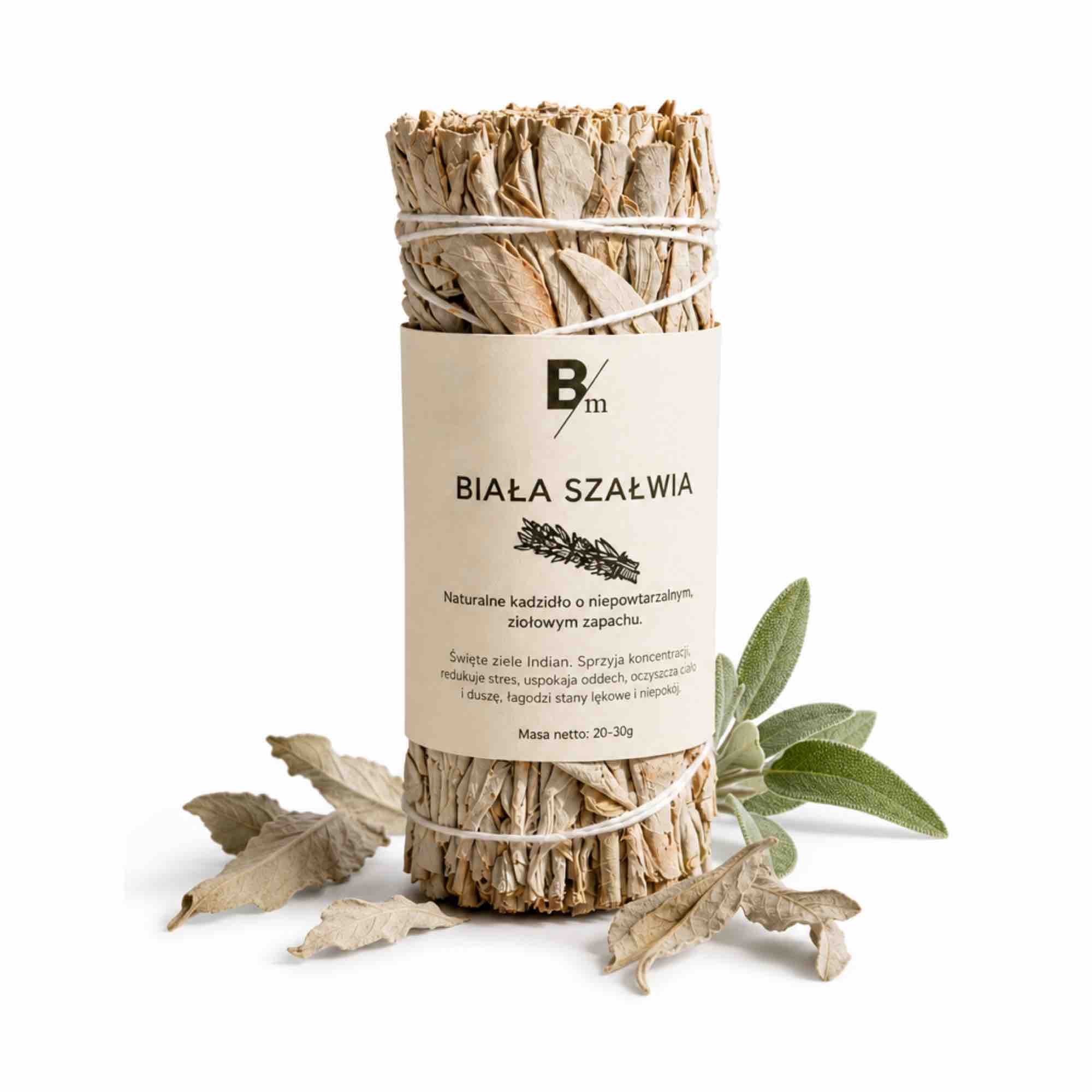 Biała szałwia — naturalne kadzidło | 20–30 g | Bracia Mydlarze