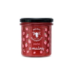 Miód z maliną 430 g | kremowy, owocowy, naturalny | Pasieki Sadowskich