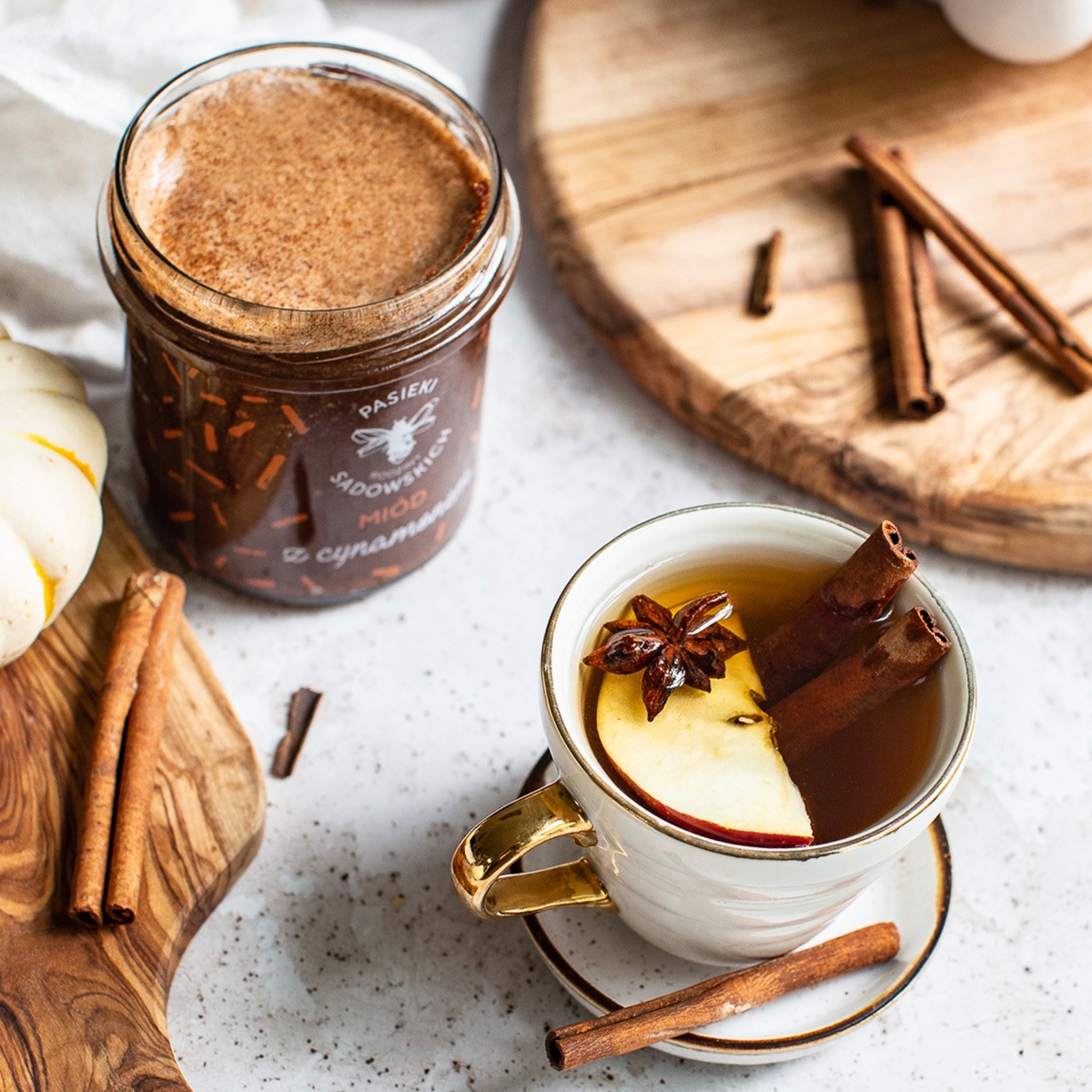 Miód z cynamonem | 430 g | rozgrzewająca klasyka w słodkiej odsłonie Pasieki Sadowskich