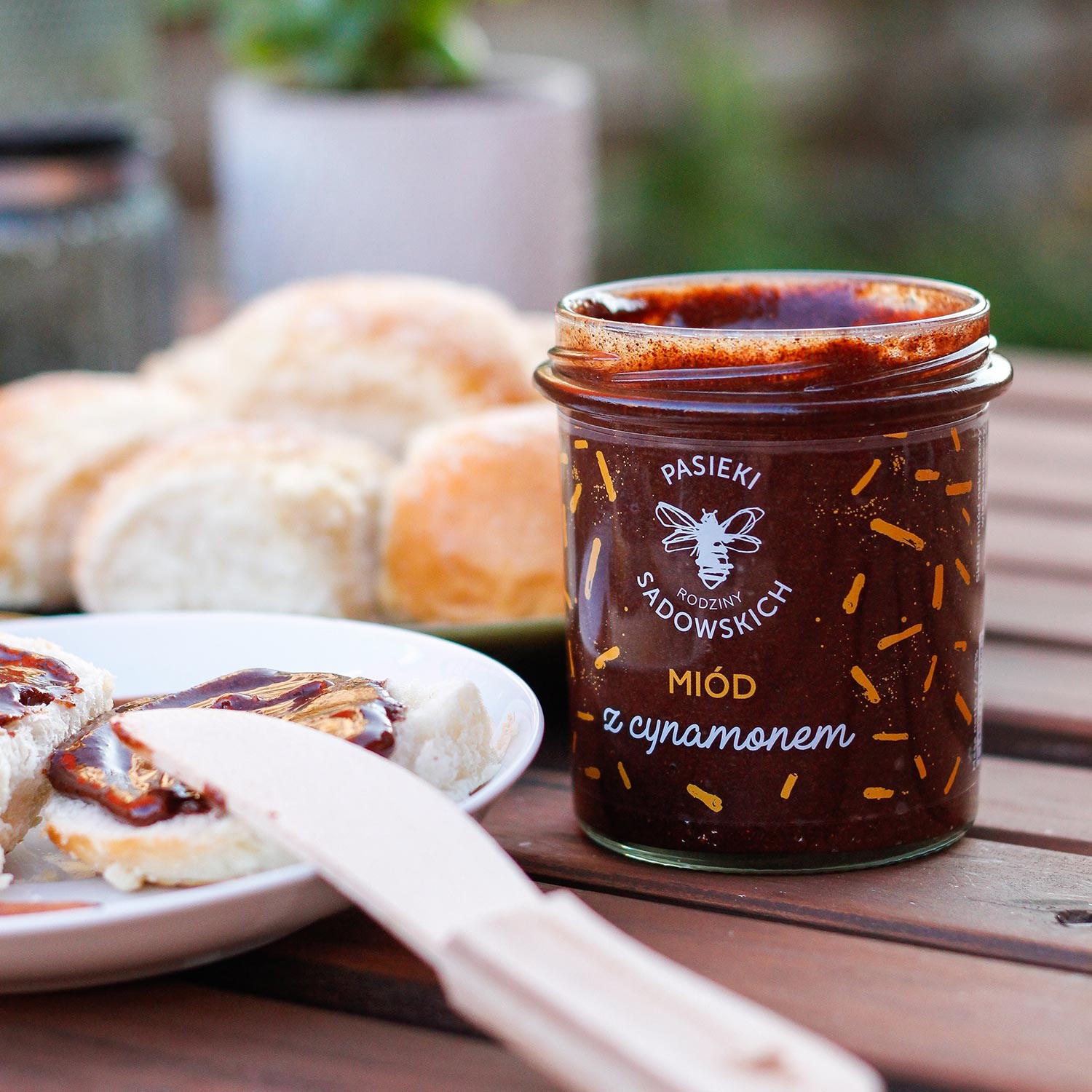 Miód z cynamonem | 430 g | rozgrzewająca klasyka w słodkiej odsłonie Pasieki Sadowskich