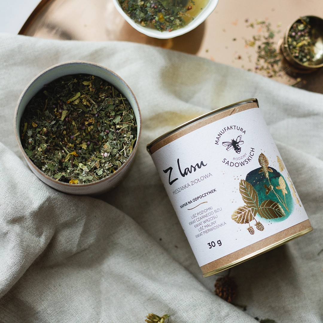 Herbata ziołowa Z lasu – leśna mieszanka na wieczór | Pasieki Sadowskich