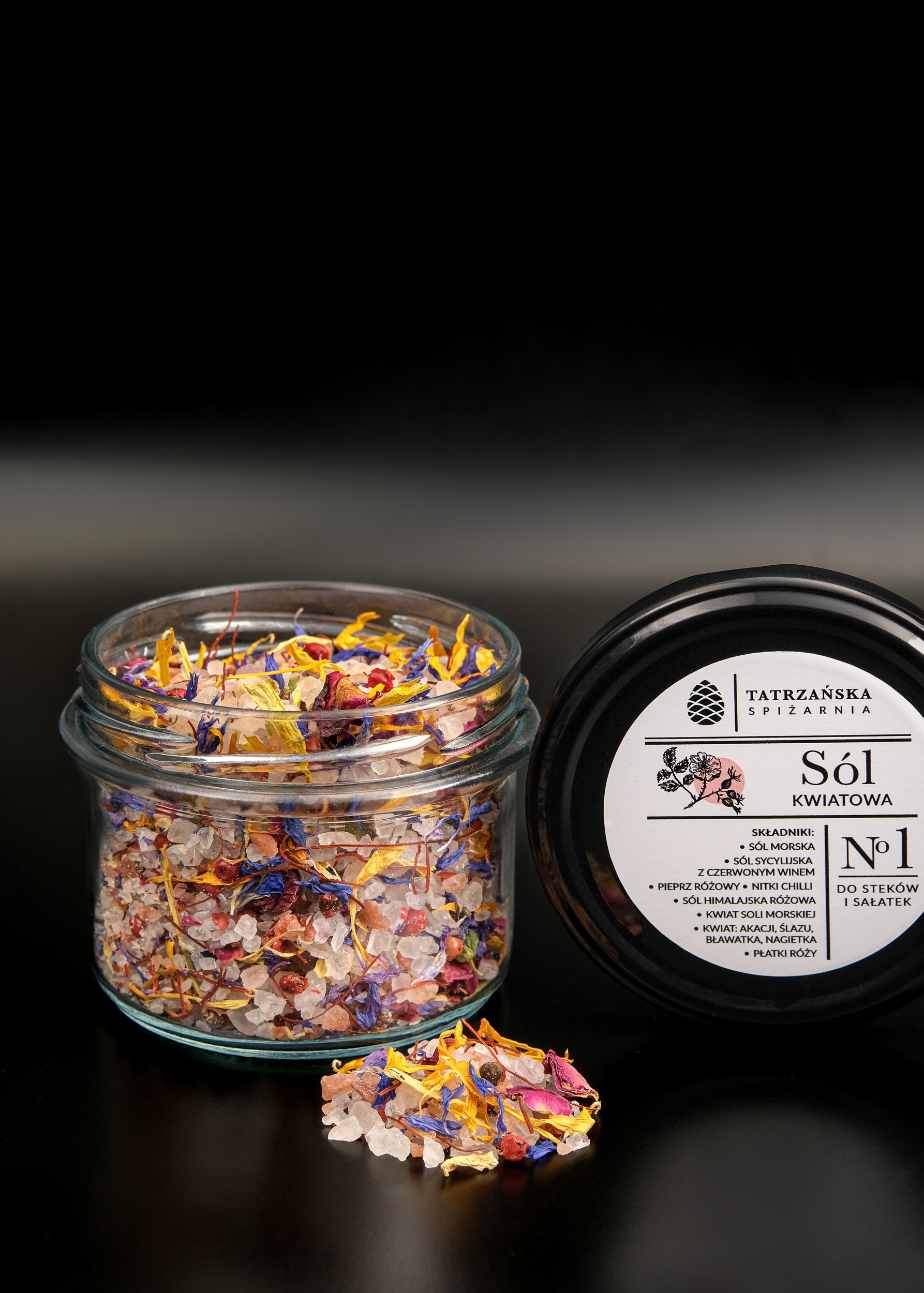 Sól Kwiatowa Nº1 do steków i sałatek | 160g | Tatrzańska Spiżarnia