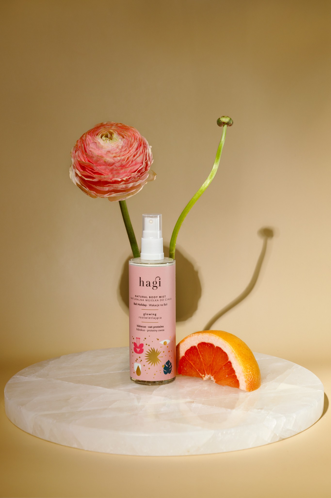 Mgiełka do ciała Wakacje na Bali | złote drobinki 100 ml | Hagi