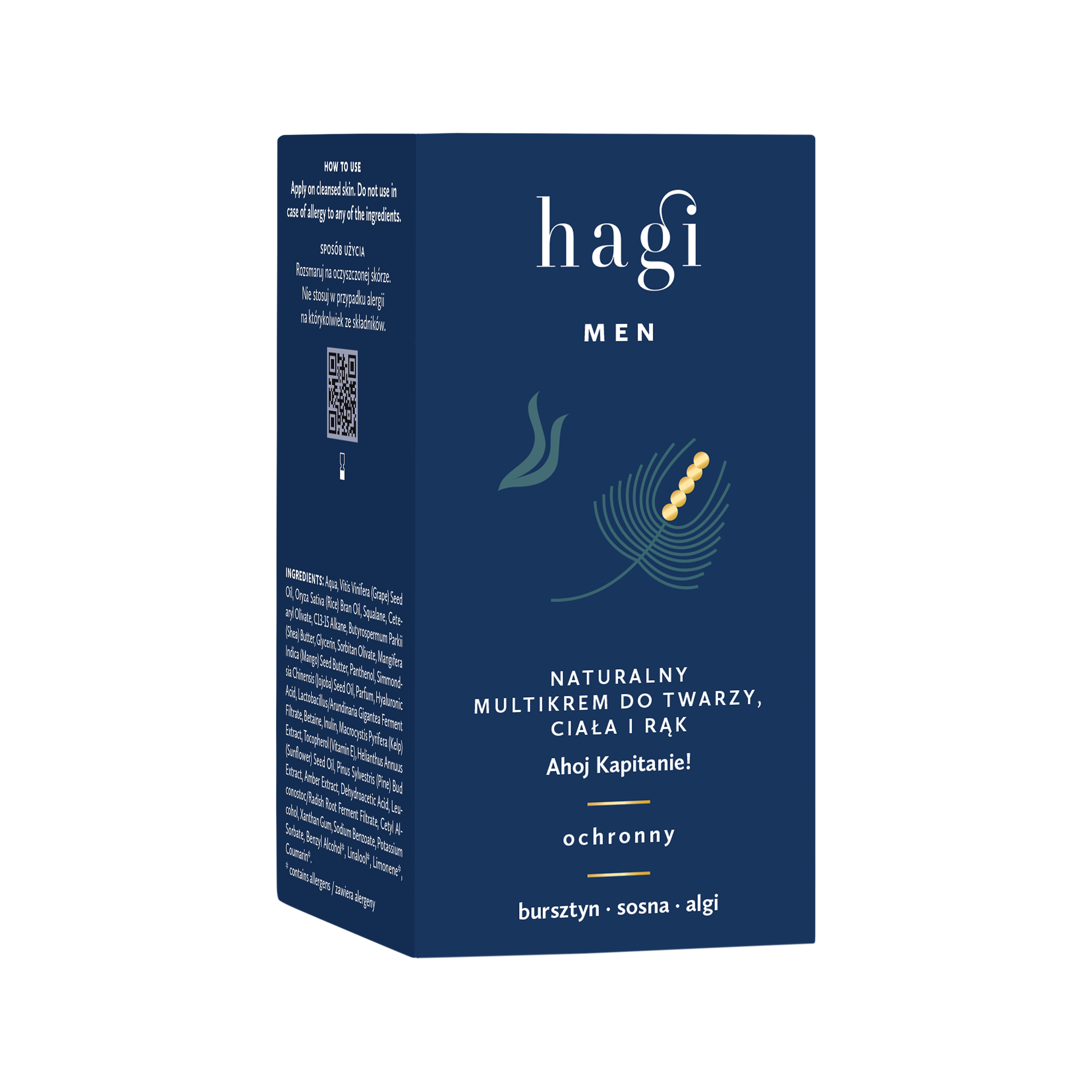 Multikrem do twarzy, ciała i rąk dla mężczyzn | Ahoj Kapitanie | Hagi