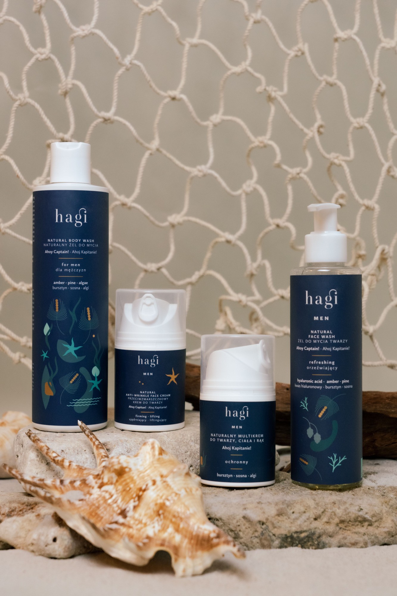 Przeciwzmarszczkowy krem do twarzy dla mężczyzn | Ahoj Kapitanie | Hagi