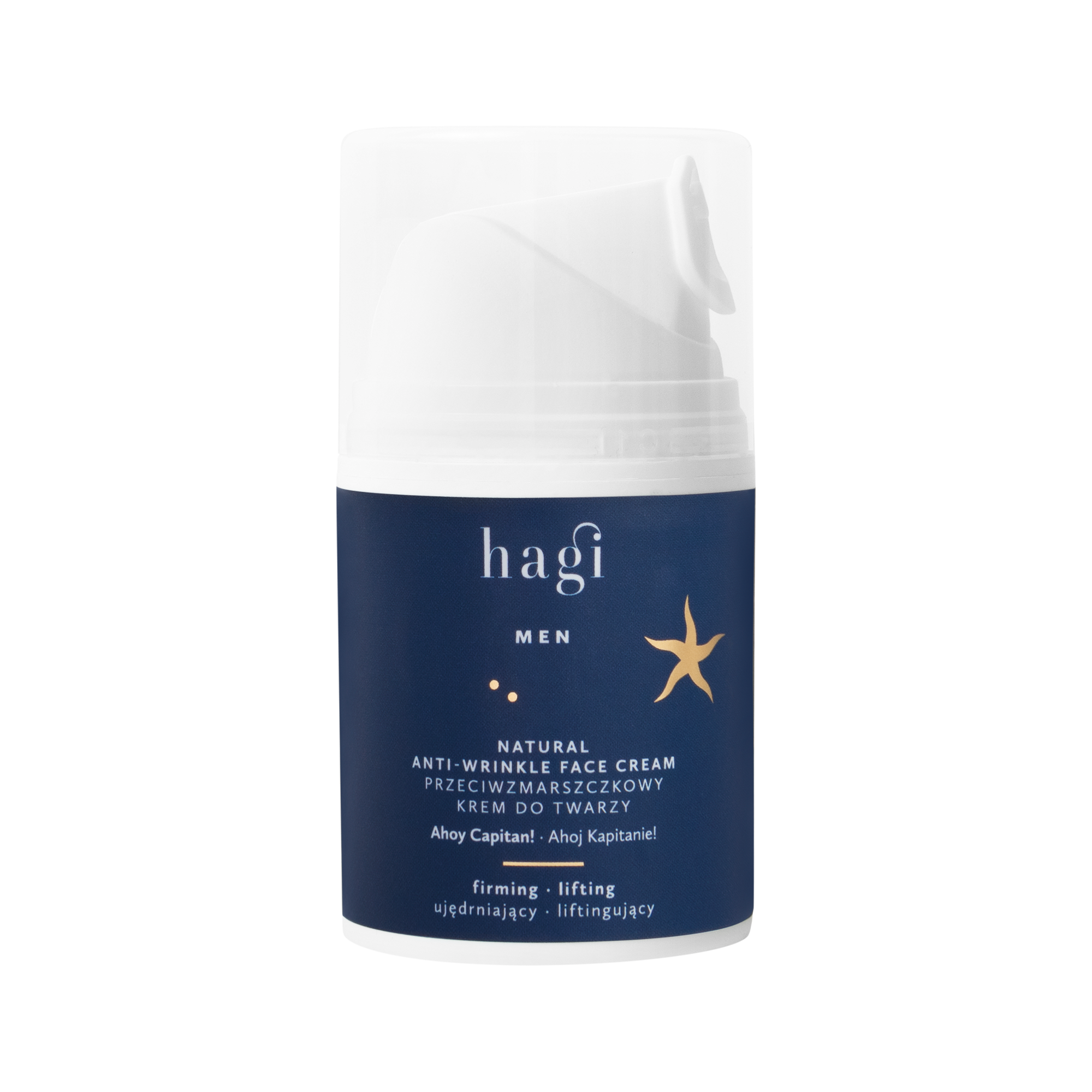 Przeciwzmarszczkowy krem do twarzy dla mężczyzn | Ahoj Kapitanie | Hagi