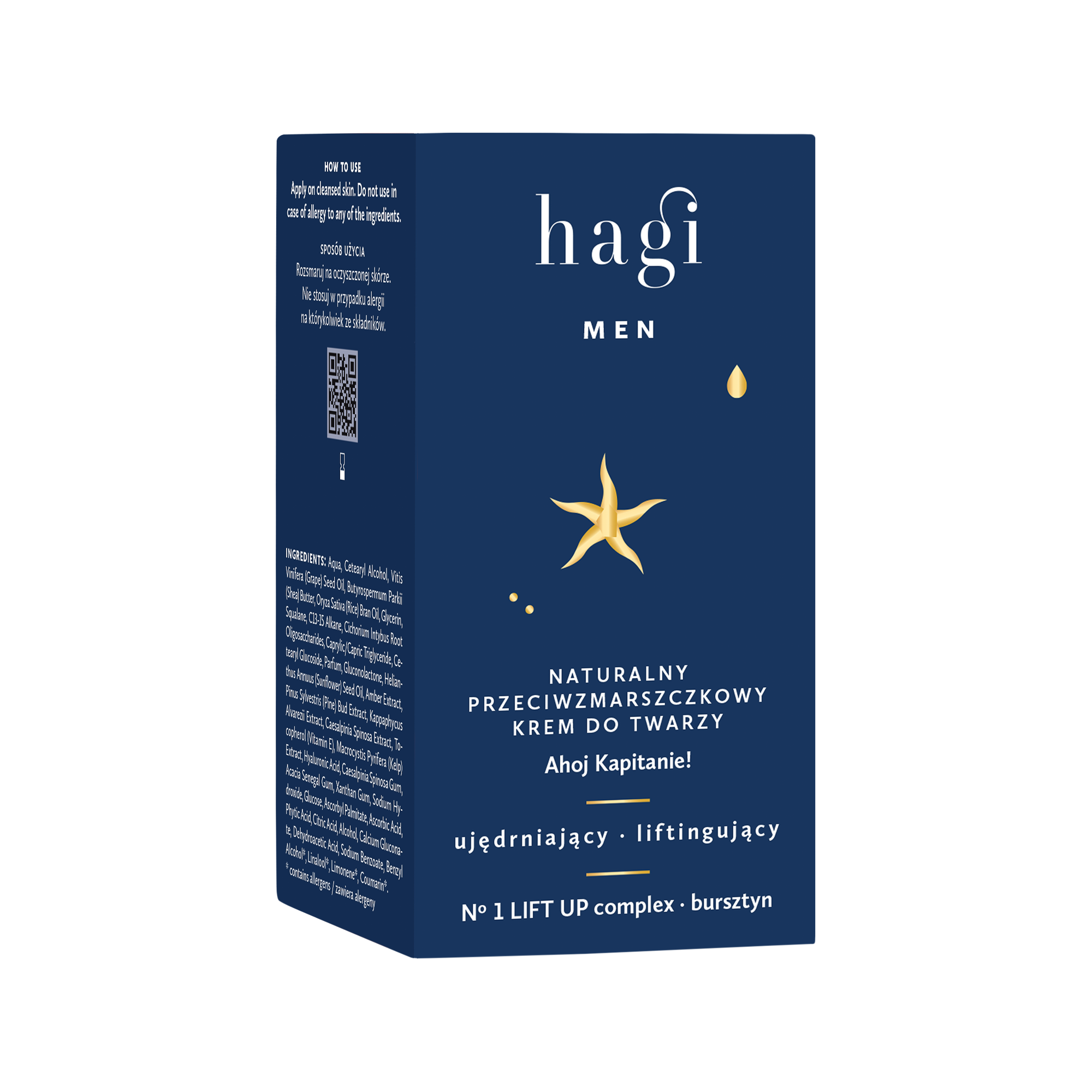 Przeciwzmarszczkowy krem do twarzy dla mężczyzn | Ahoj Kapitanie | Hagi