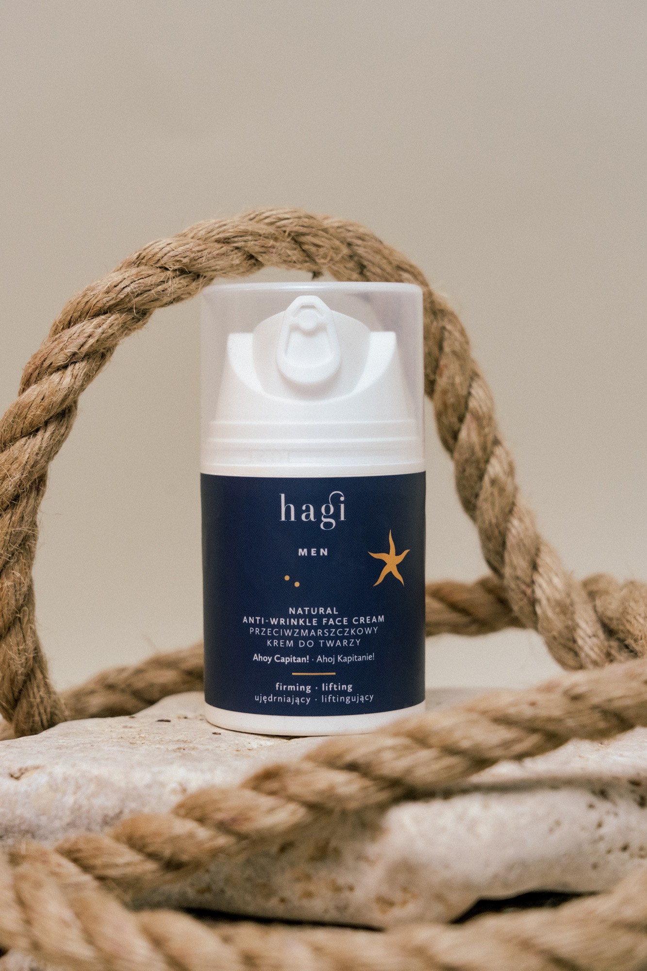 Przeciwzmarszczkowy krem do twarzy dla mężczyzn | Ahoj Kapitanie | Hagi