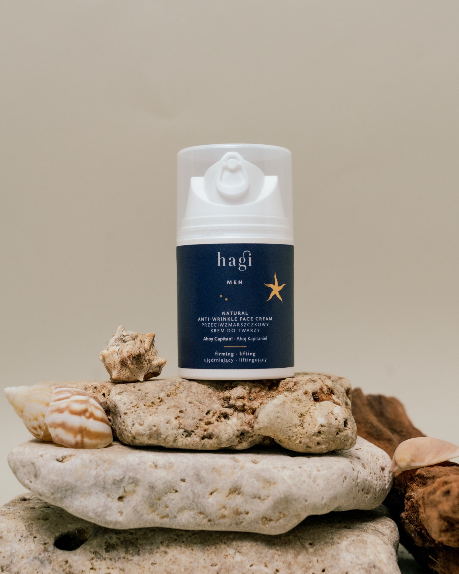 Przeciwzmarszczkowy krem do twarzy dla mężczyzn | Ahoj Kapitanie | Hagi