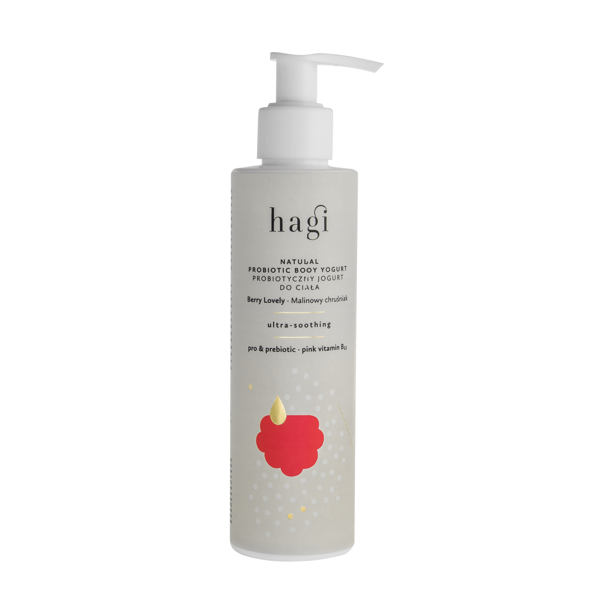 Jogurt do ciała Malinowy Chruśniak | postbiotyczny 200 ml | Hagi