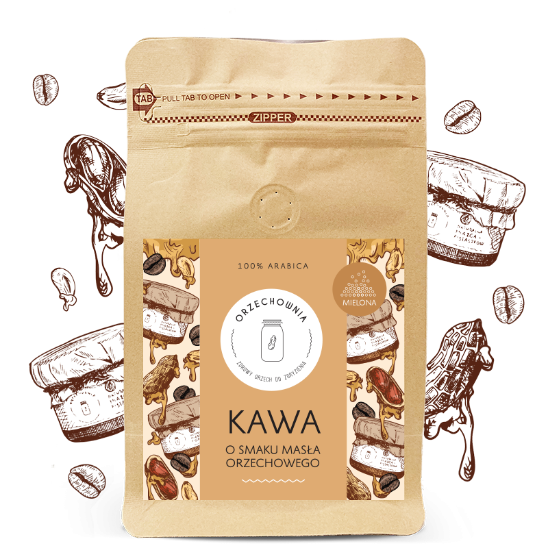 Kawa o smaku masła orzechowego mielona | 200g | Orzechownia