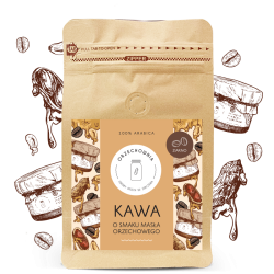 Kawa o smaku masła orzechowego ziarno | 200g | Orzechownia