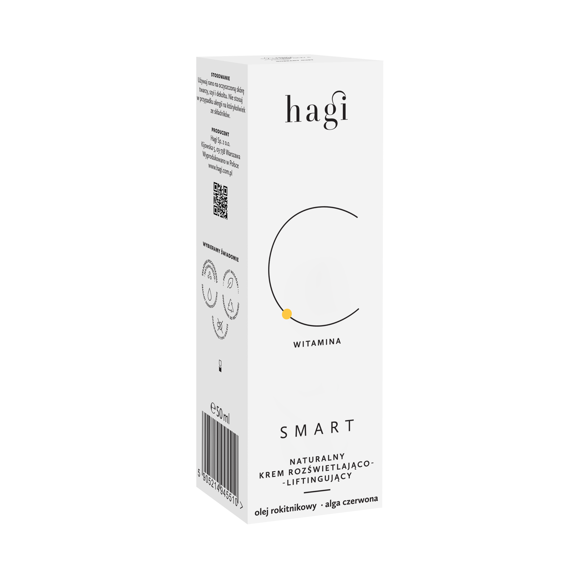 Smart C – naturalny krem rozświetlająco-liftingujący witamina C | 50 ml | Hagi