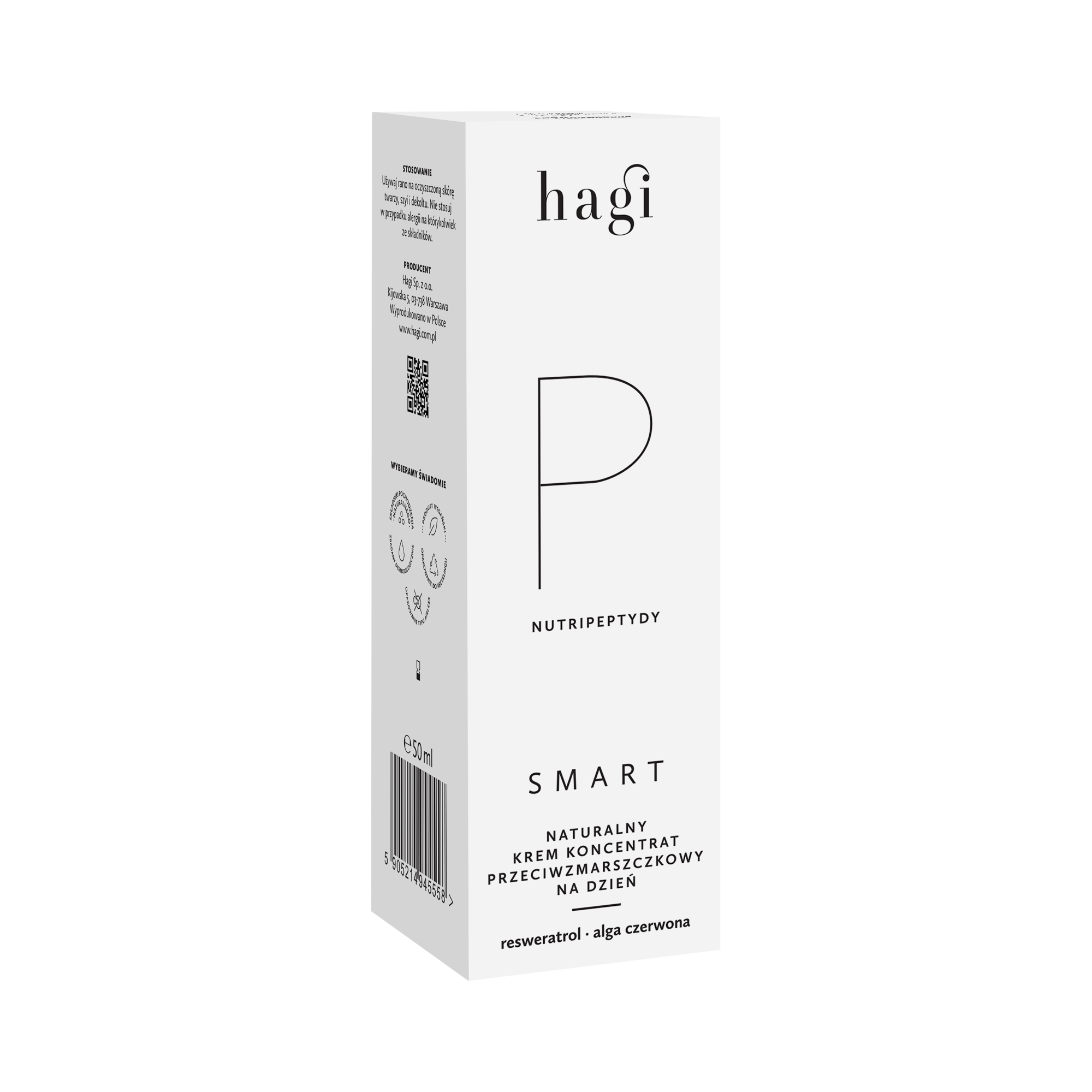 Smart P – naturalny krem-koncentrat przeciwzmarszczkowy na dzień | 50 ml | Hagi