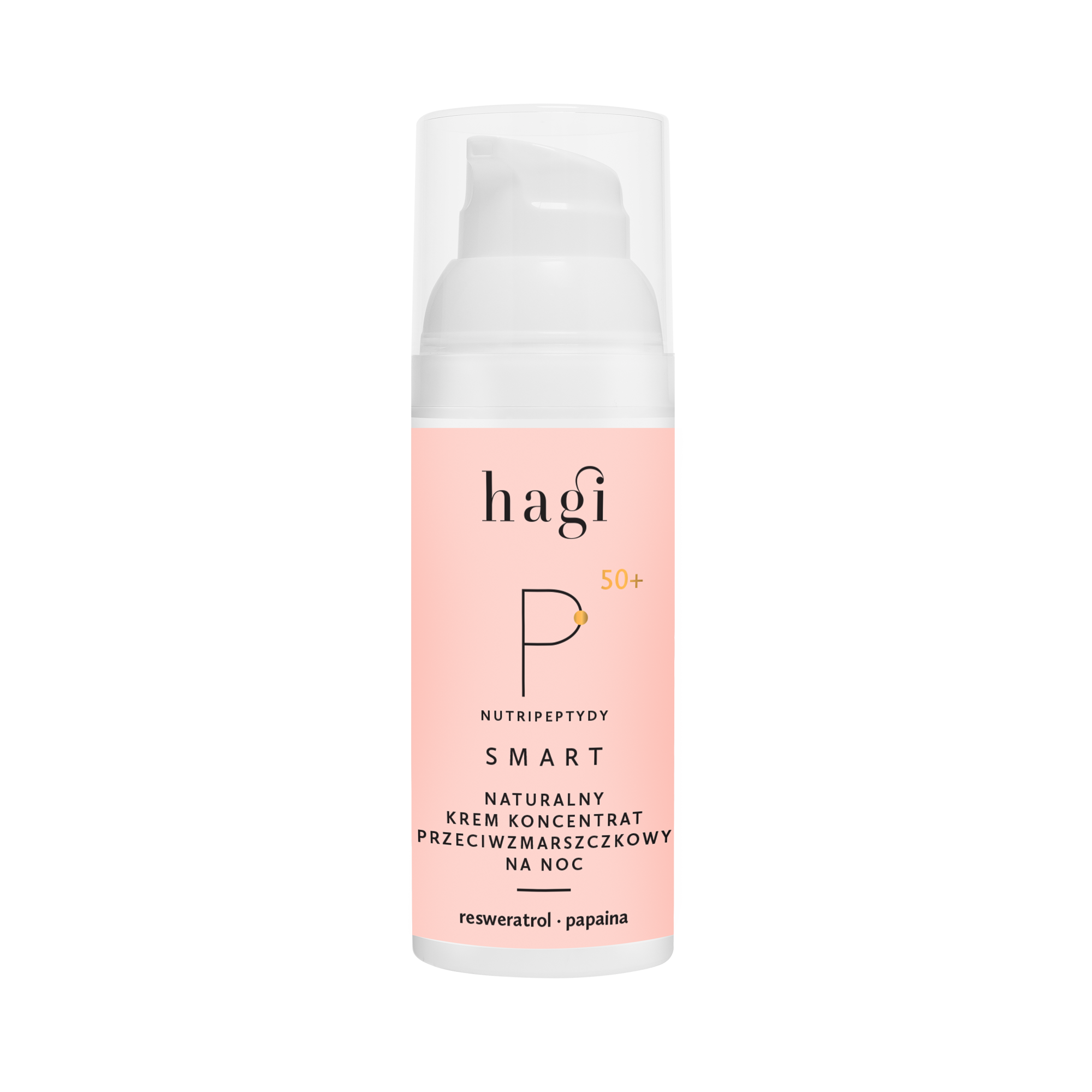 Smart P – naturalny krem przeciwzmarszczkowy na noc z nutripeptydami | 50 ml | Hagi