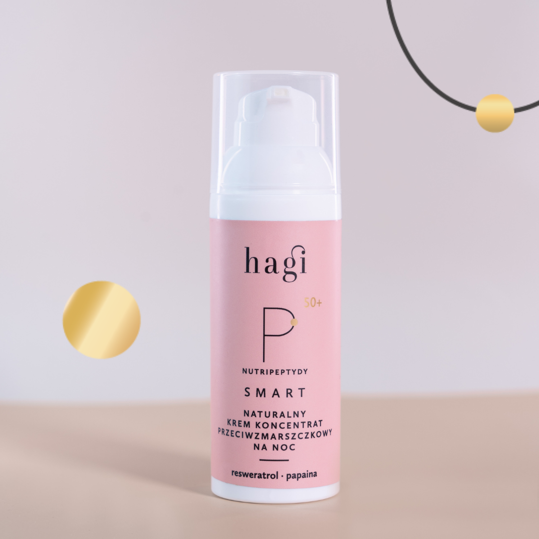 Smart P – naturalny krem przeciwzmarszczkowy na noc z nutripeptydami | 50 ml | Hagi