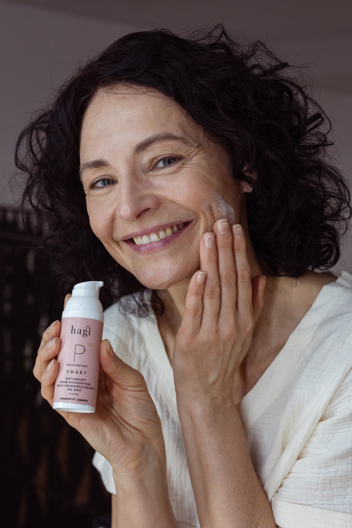 Smart P – naturalny krem przeciwzmarszczkowy na noc z nutripeptydami | 50 ml | Hagi