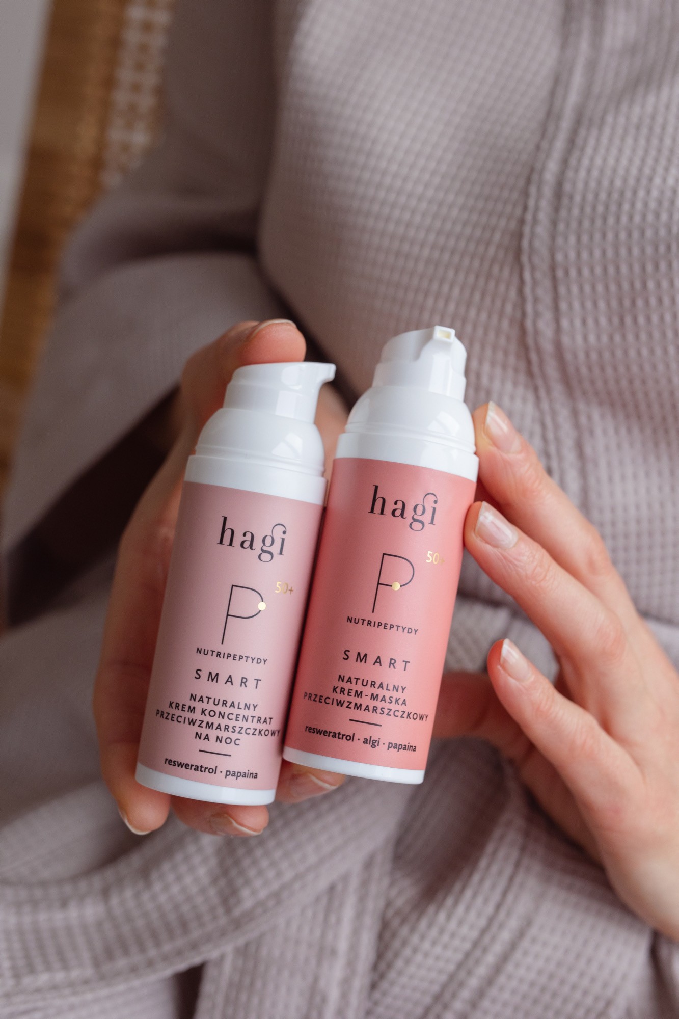 Smart P – naturalny krem przeciwzmarszczkowy na noc z nutripeptydami | 50 ml | Hagi