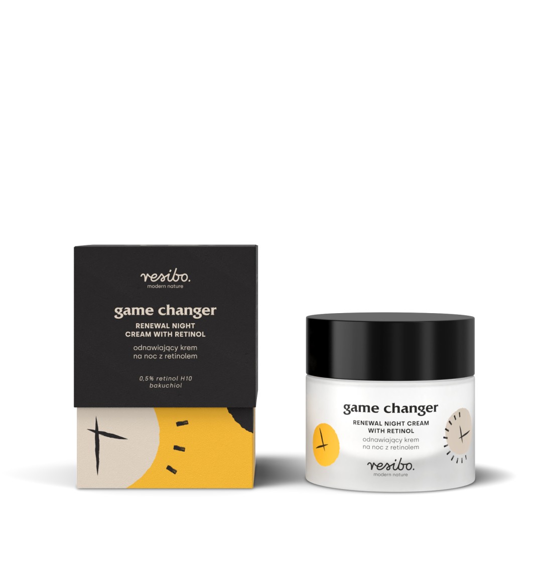 Game Changer odnawiający krem na noc z retinolem | 30ml | Resibo