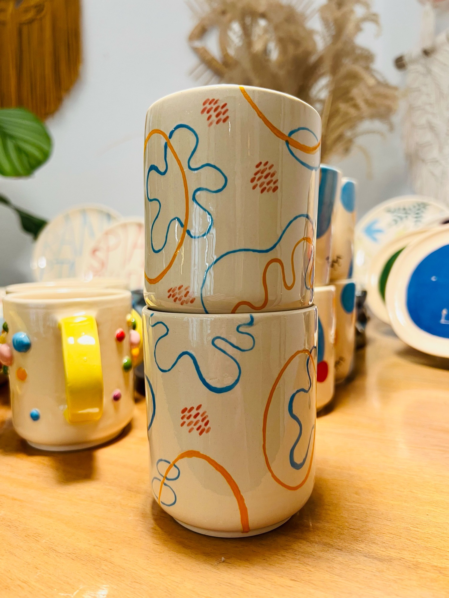 Czarka ceramiczna Abstrakcja ♡ abstrakcyjne wzory | 300 ml | Naturalnie Studio