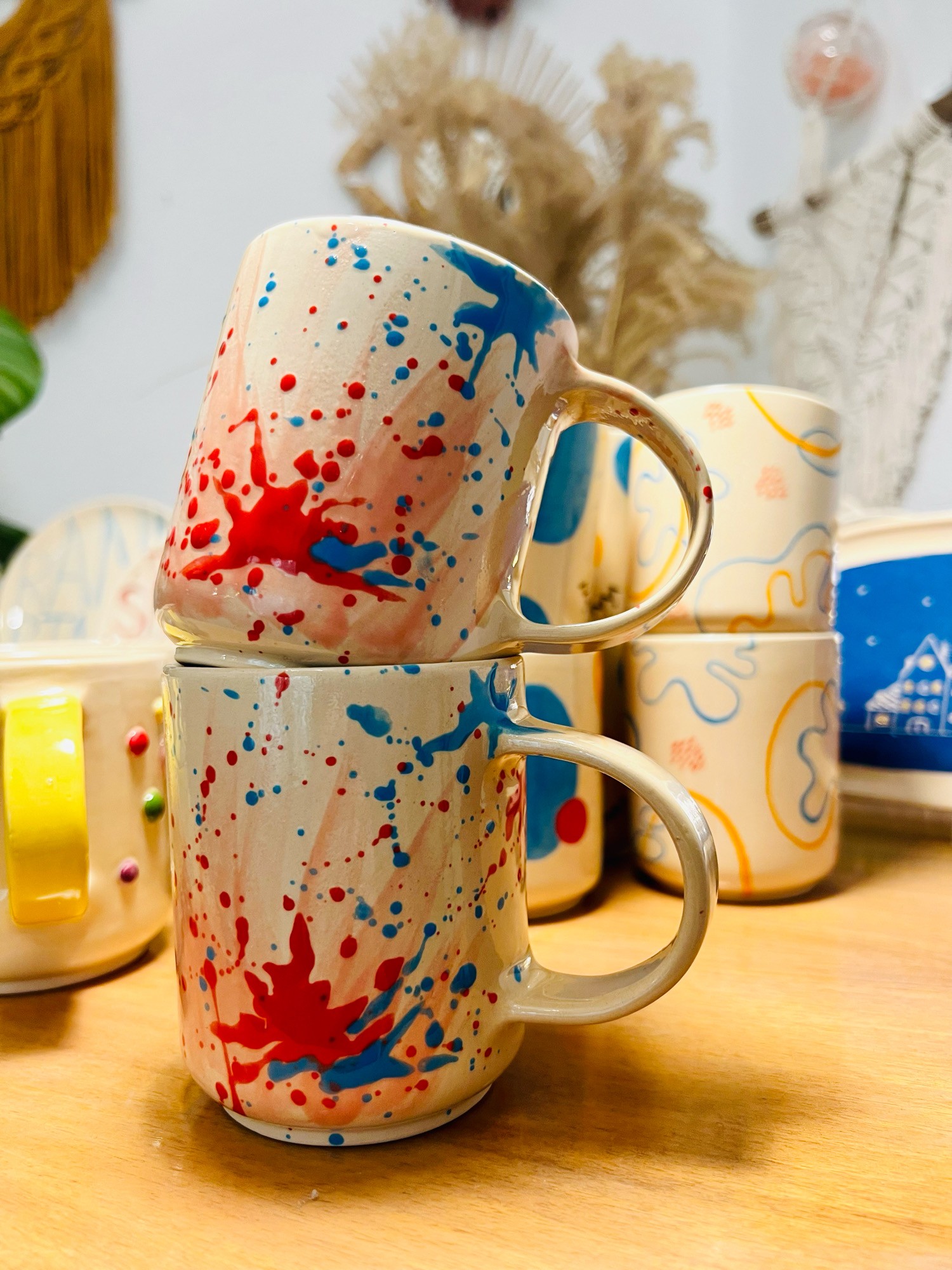 Ceramiczny kubek w ciapki | 300ml | Naturalnie Studio