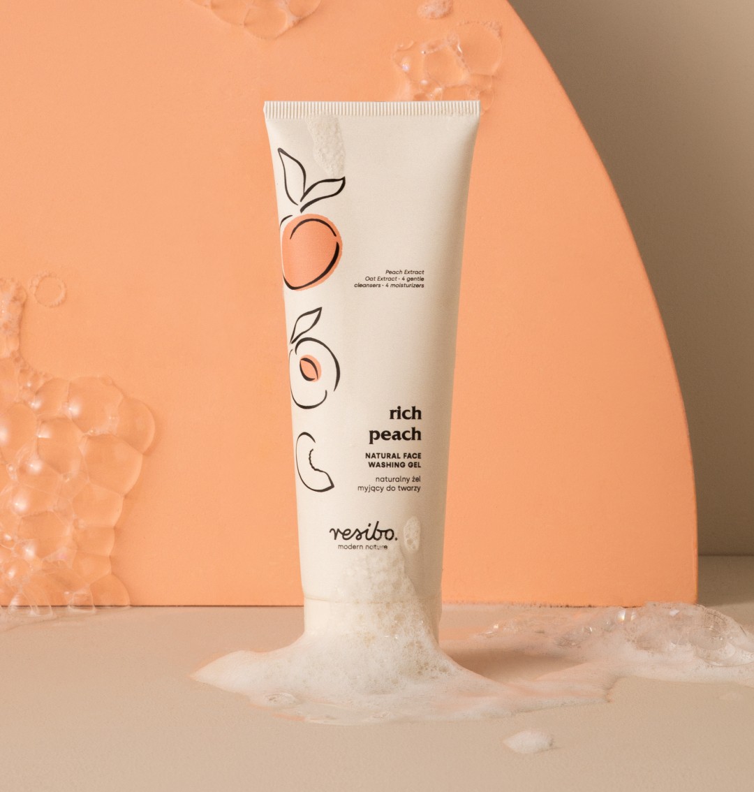 Rich Peach naturalny żel do mycia twarzy | 125ml | Resibo