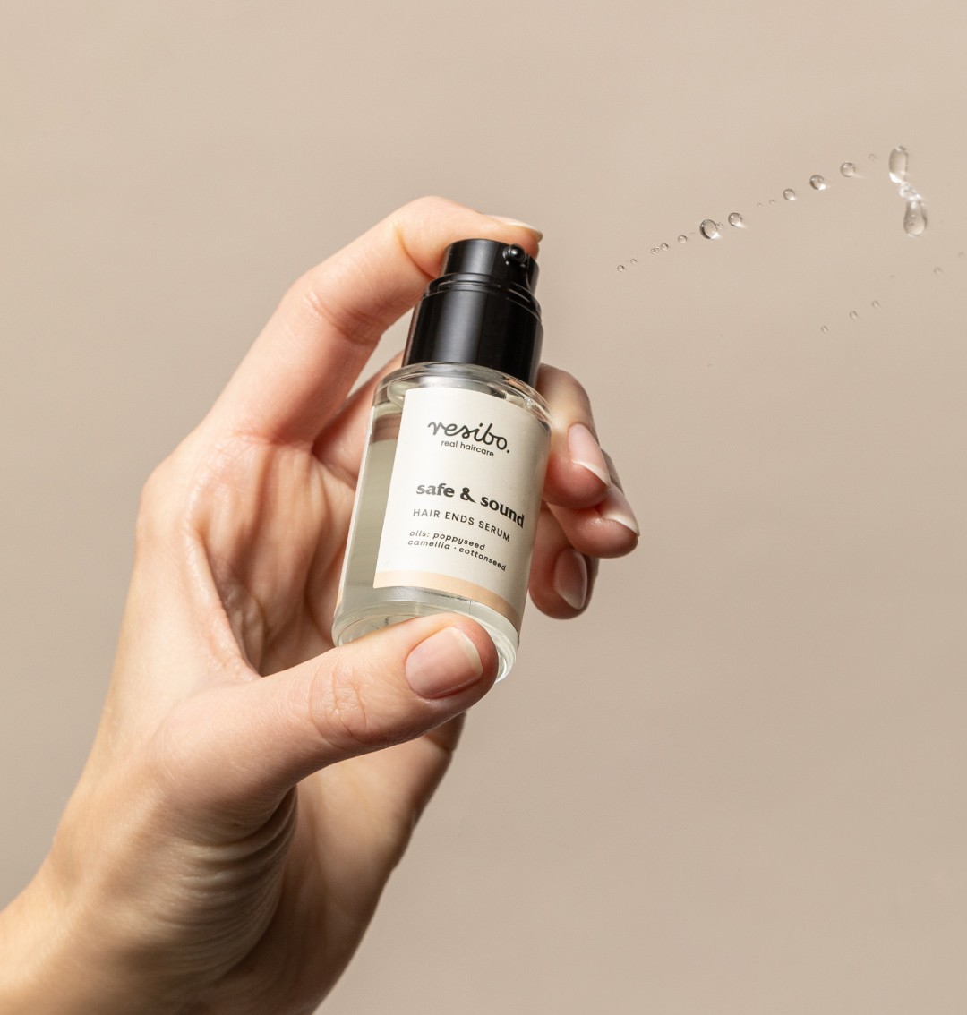 Safe & Sound serum wygładzające i zabezpieczające końcówki włosów | 90ml | Resibo