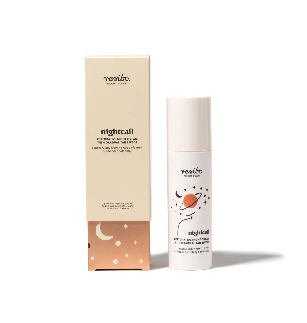 NIGHTCALL regenerujący krem na noc z efektem subtelnej opalenizny | 50 ml | Resibo
