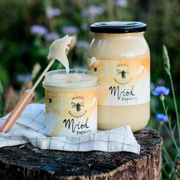 Miód rzepakowy świeży 2025 | naturalny, kremowy miód z Pasiek Sadowskich