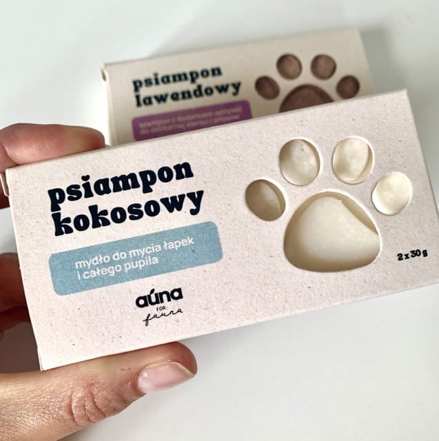Psiampon kokosowy do mycia łapek i całego pupila | 2 x 30g | auna4fauna