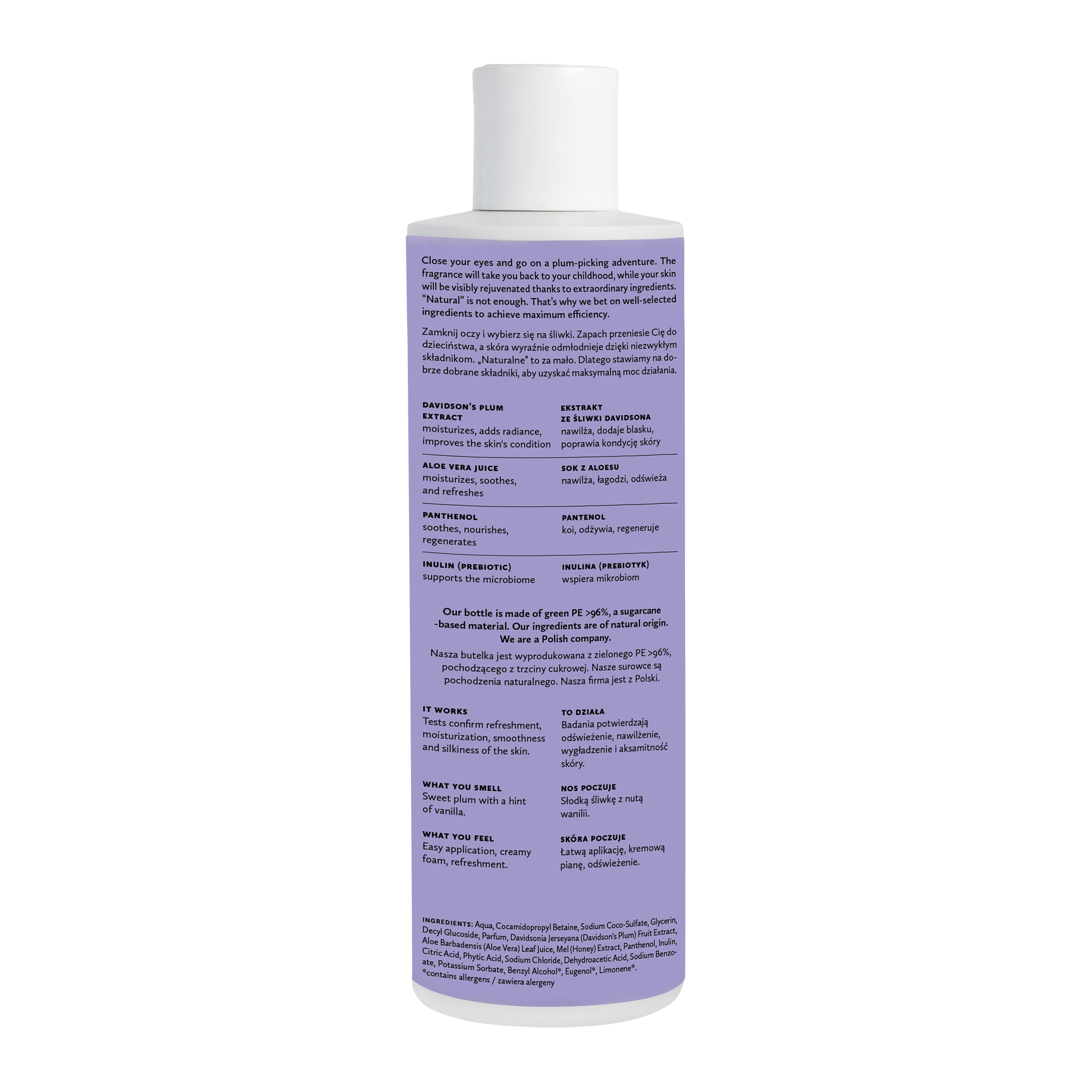 Żel do mycia ciała łagodzący Na Śliwki 300 ml | Hagi