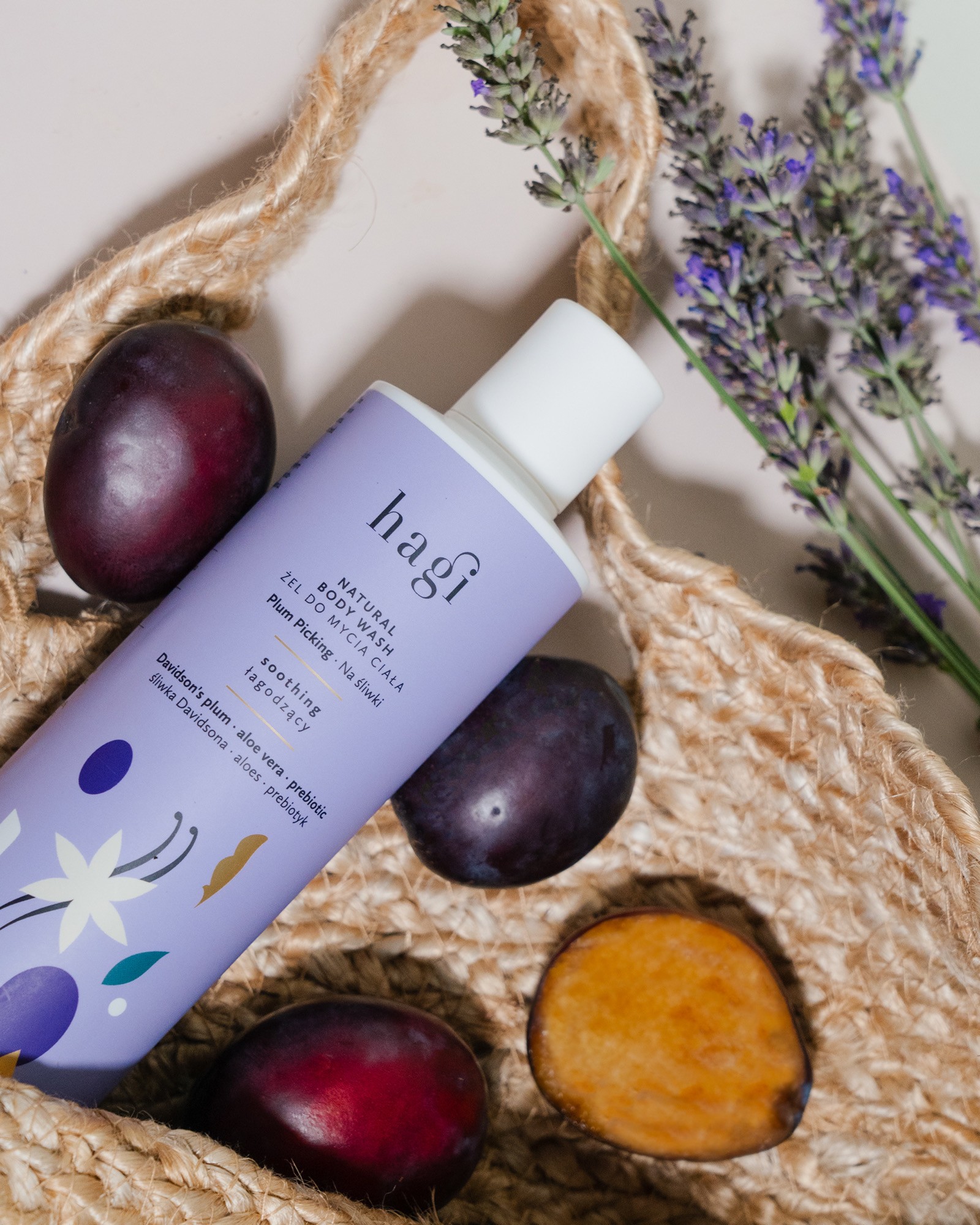 Żel do mycia ciała łagodzący Na Śliwki 300 ml | Hagi