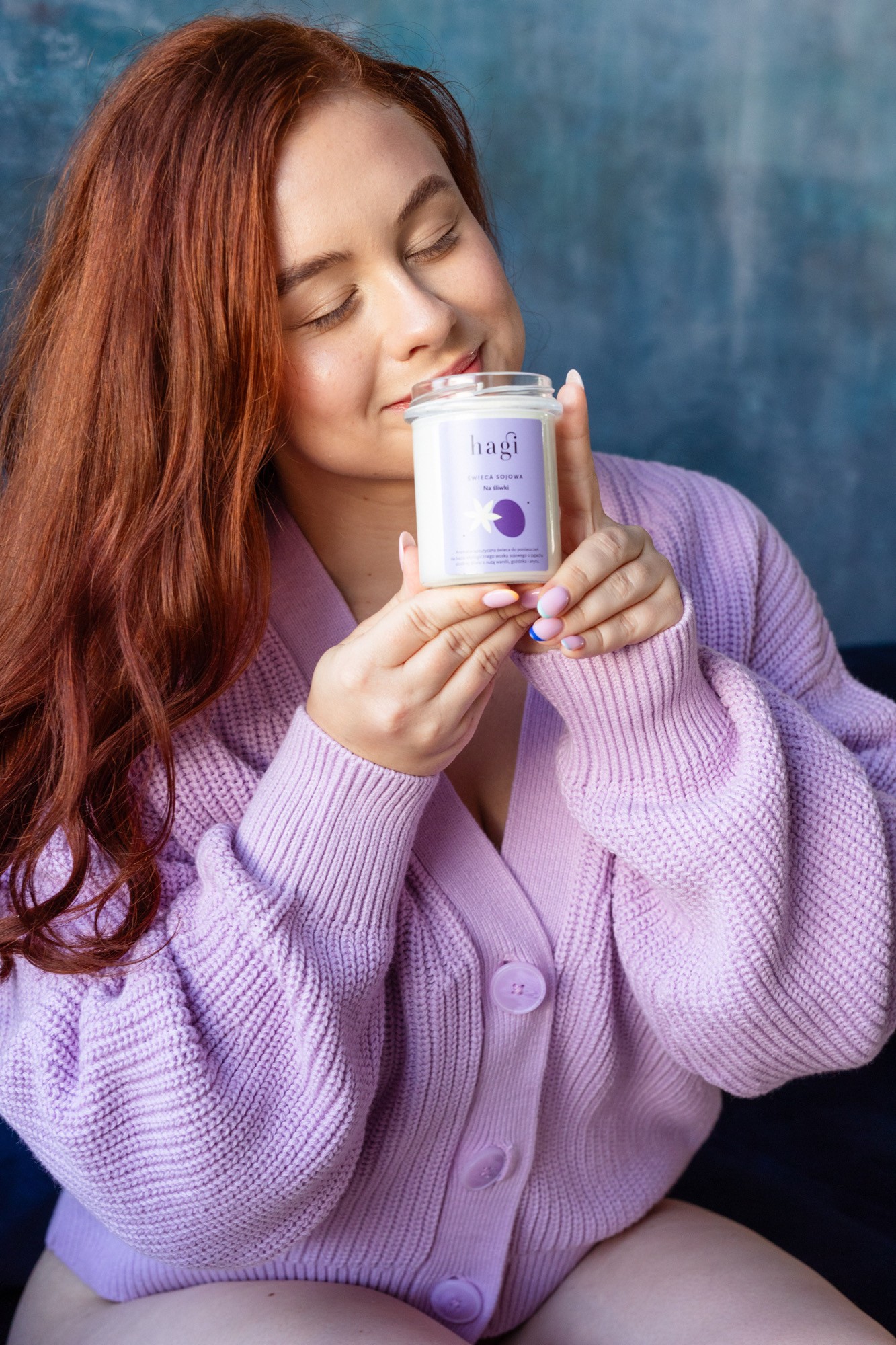 Mała świeca sojowa Na Śliwki | 215 ml | Hagi