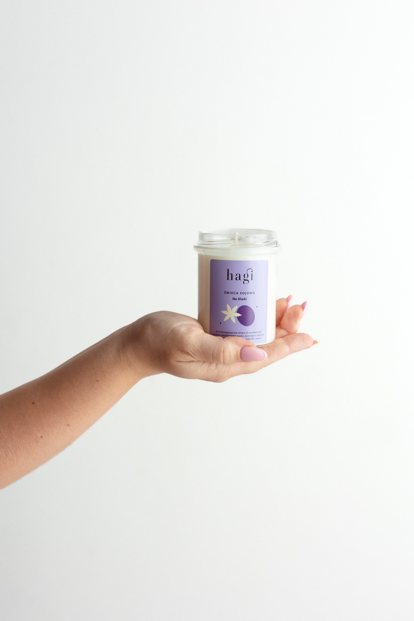 Mała świeca sojowa Na Śliwki | 215 ml | Hagi