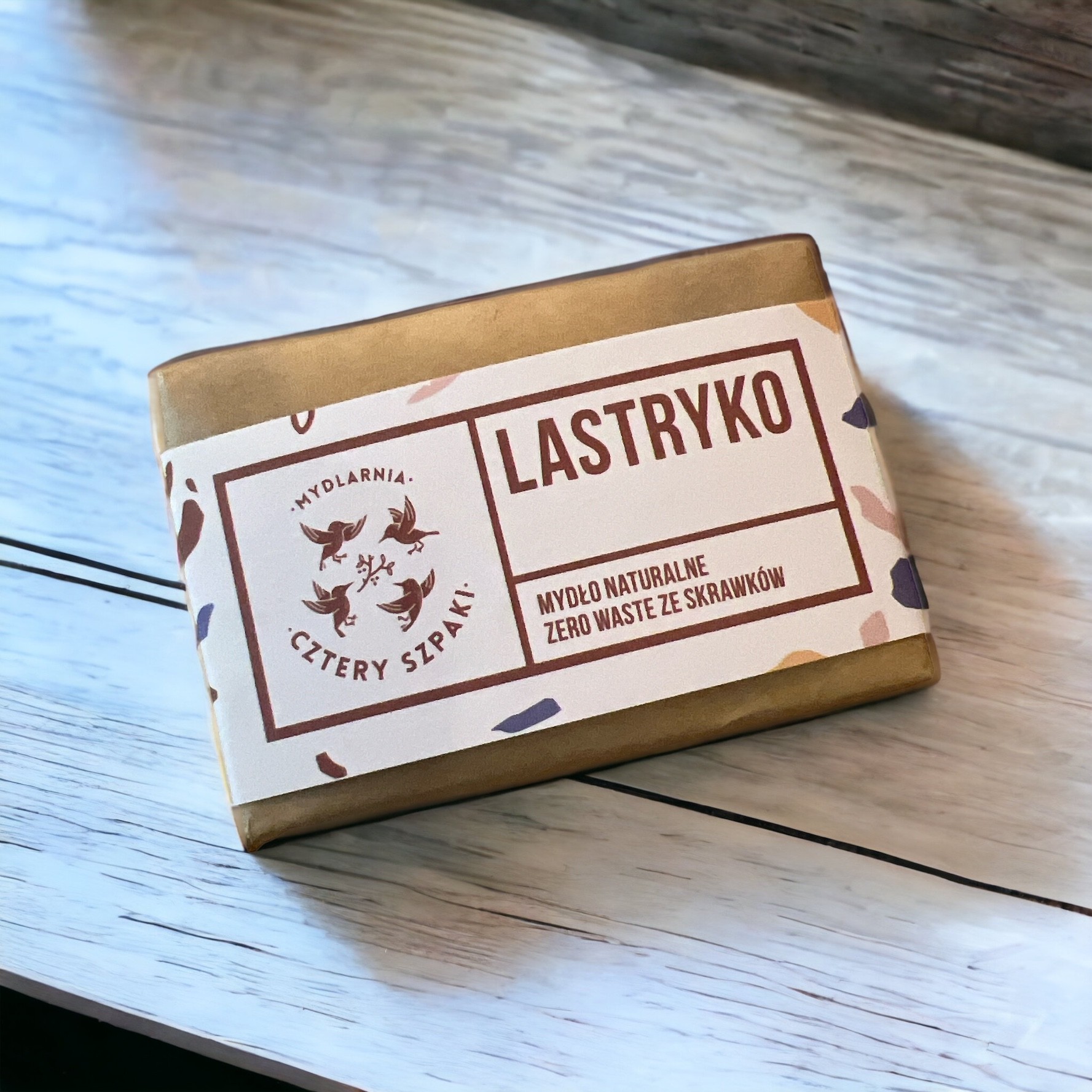 Lastryko | Naturalne Mydło Zero Waste z Glinką, Węglem i Olejkami Eterycznymi | 110 g | 4 Szpaki