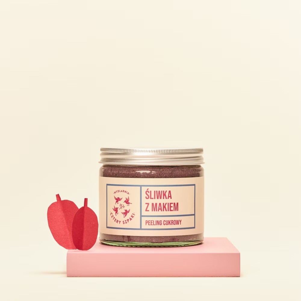 Śliwka z makiem – peeling cukrowy | 250 ml | 4 Szpaki