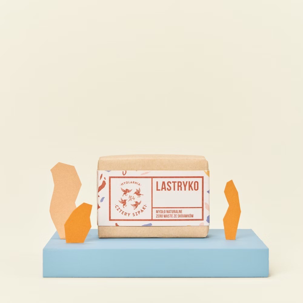 Lastryko | Naturalne Mydło Zero Waste z Glinką, Węglem i Olejkami Eterycznymi | 110 g | 4 Szpaki
