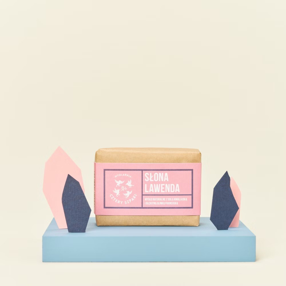 Słona Lawenda | Naturalne Mydło w Kostce | 110 g | 4 Szpaki
