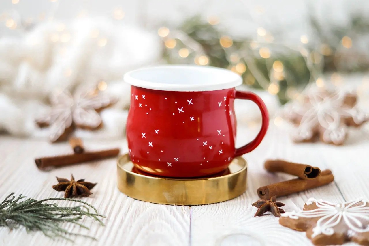 Świąteczny Kubek Emaliowany Czerwony | 330ml | Faramuszka