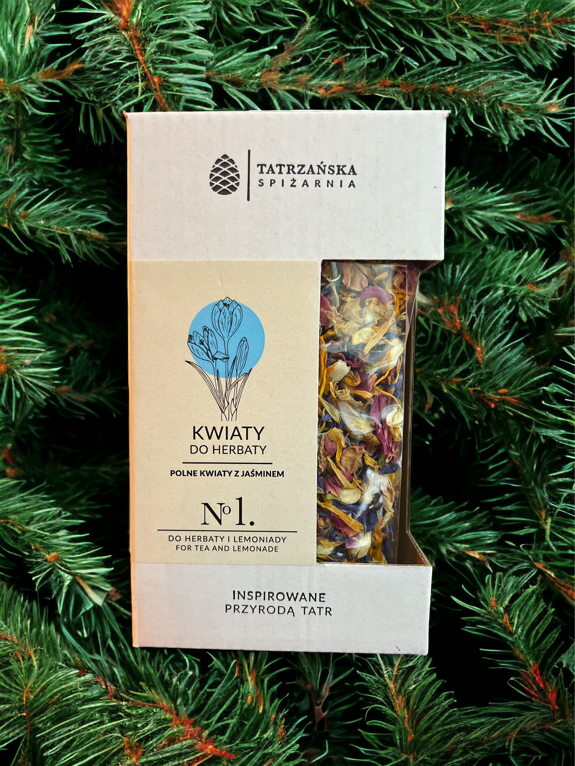 Kwiaty do herbaty – mieszanka jadalnych kwiatów | 20 g | Tatrzańska Spiżarnia