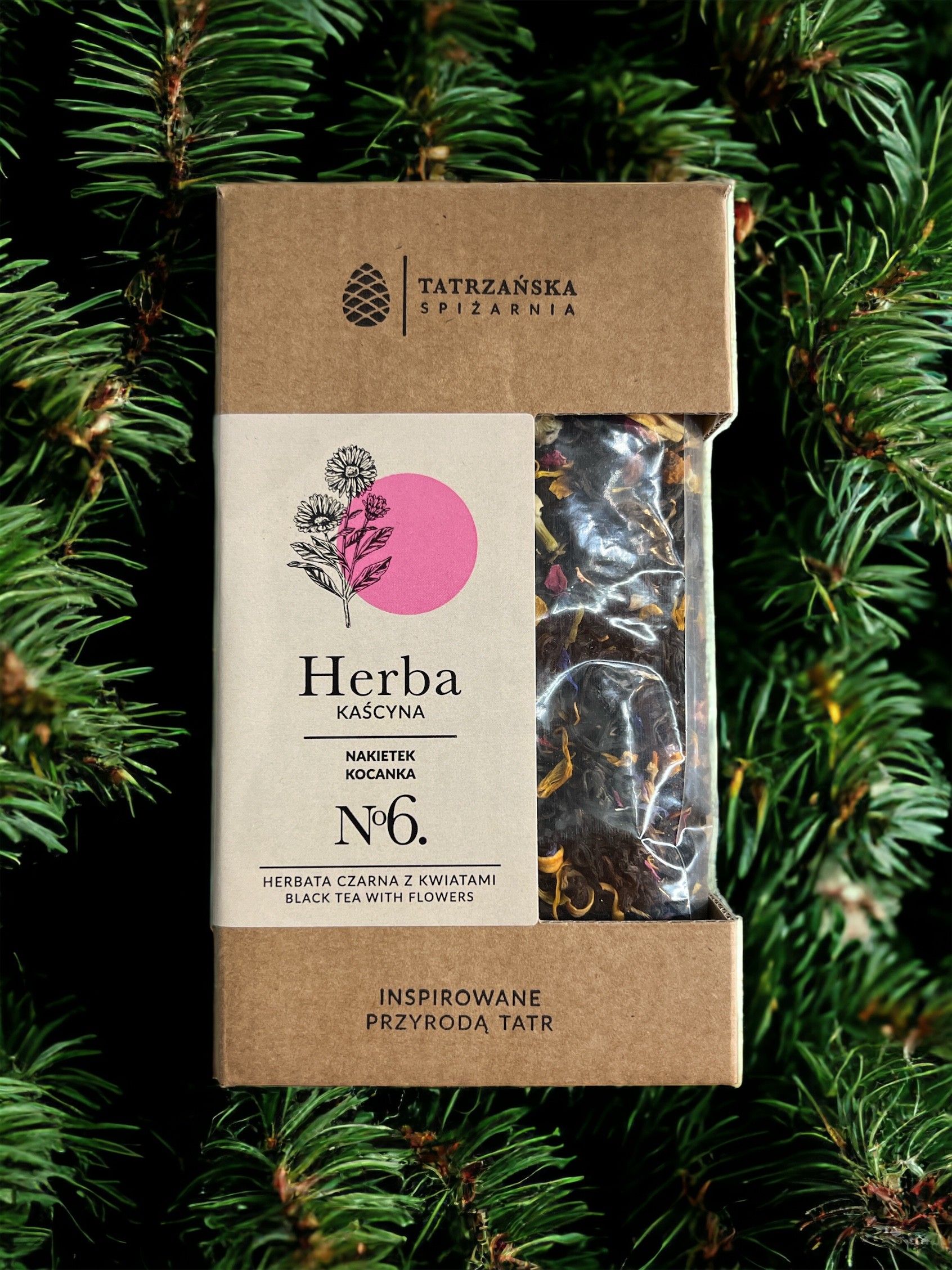 Herba Kaścyna – czarna herbata z kwiatami i owocami | 100 g