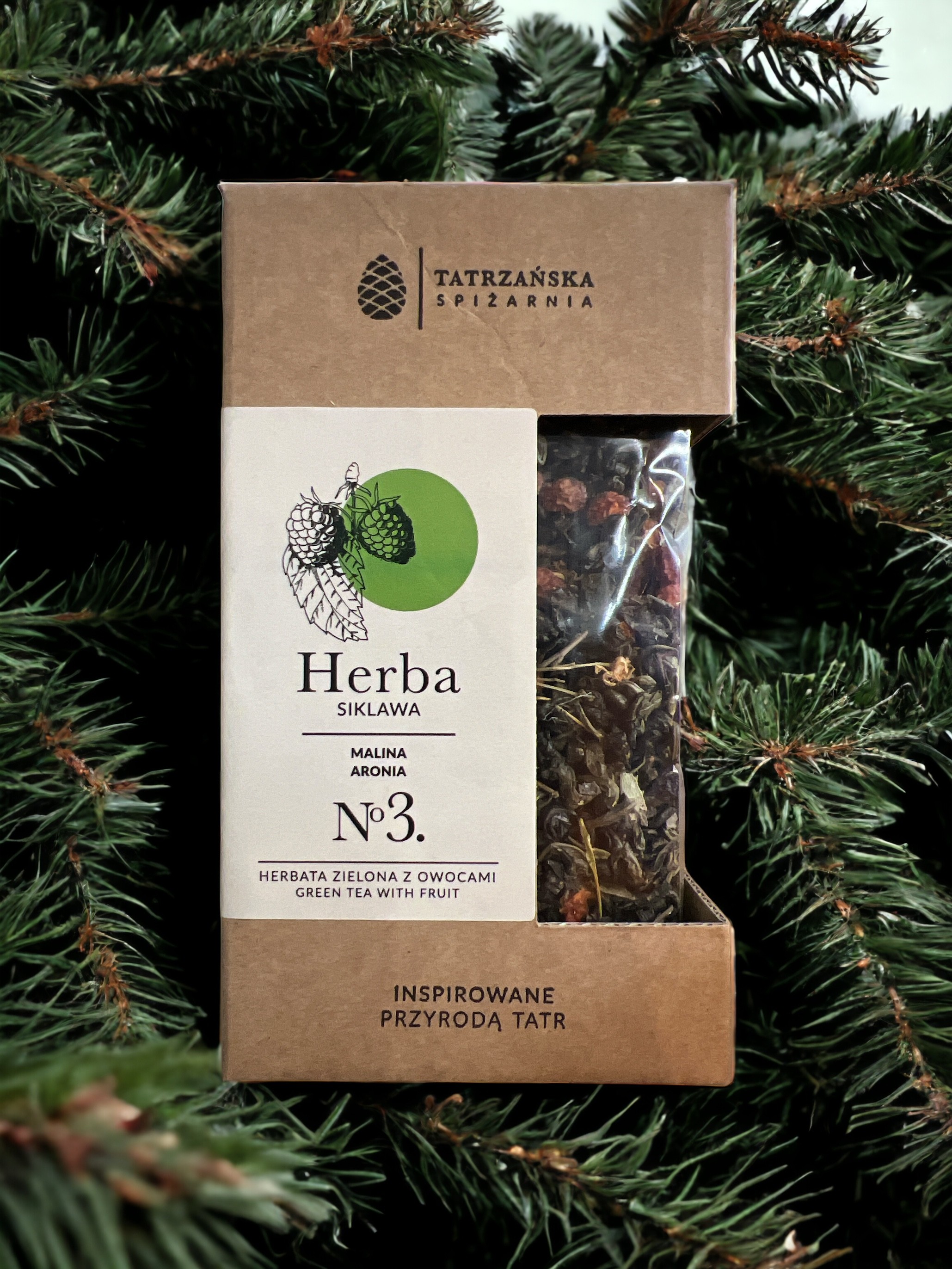 Herba SIKLAWA – zielona herbata z rokitnikiem i aronią | 100g | Tatrzańska Spiżarnia