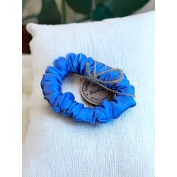 Jedwabna gumka do włosów scrunchie MINI jasny niebieski Dotyk Jedwabiu