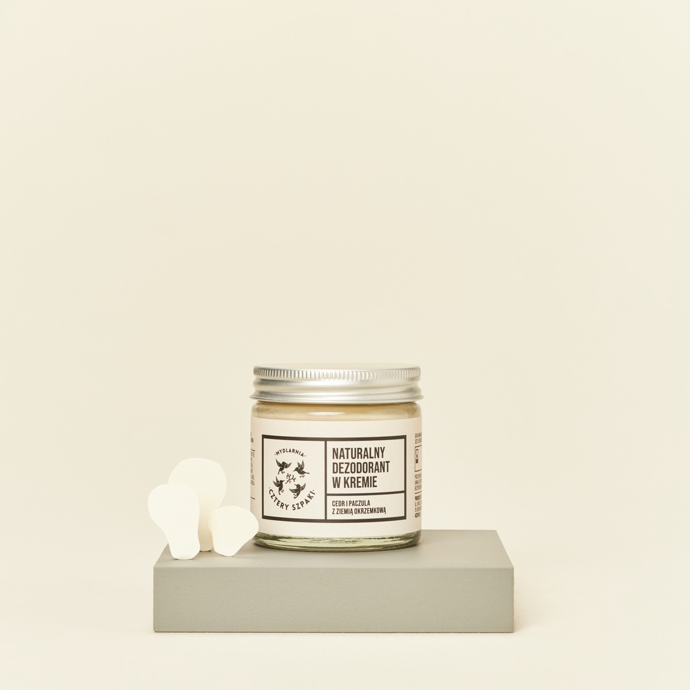 Naturalny dezodorant w kremie Cedr i Paczula 60 ml | 4 Szpaki