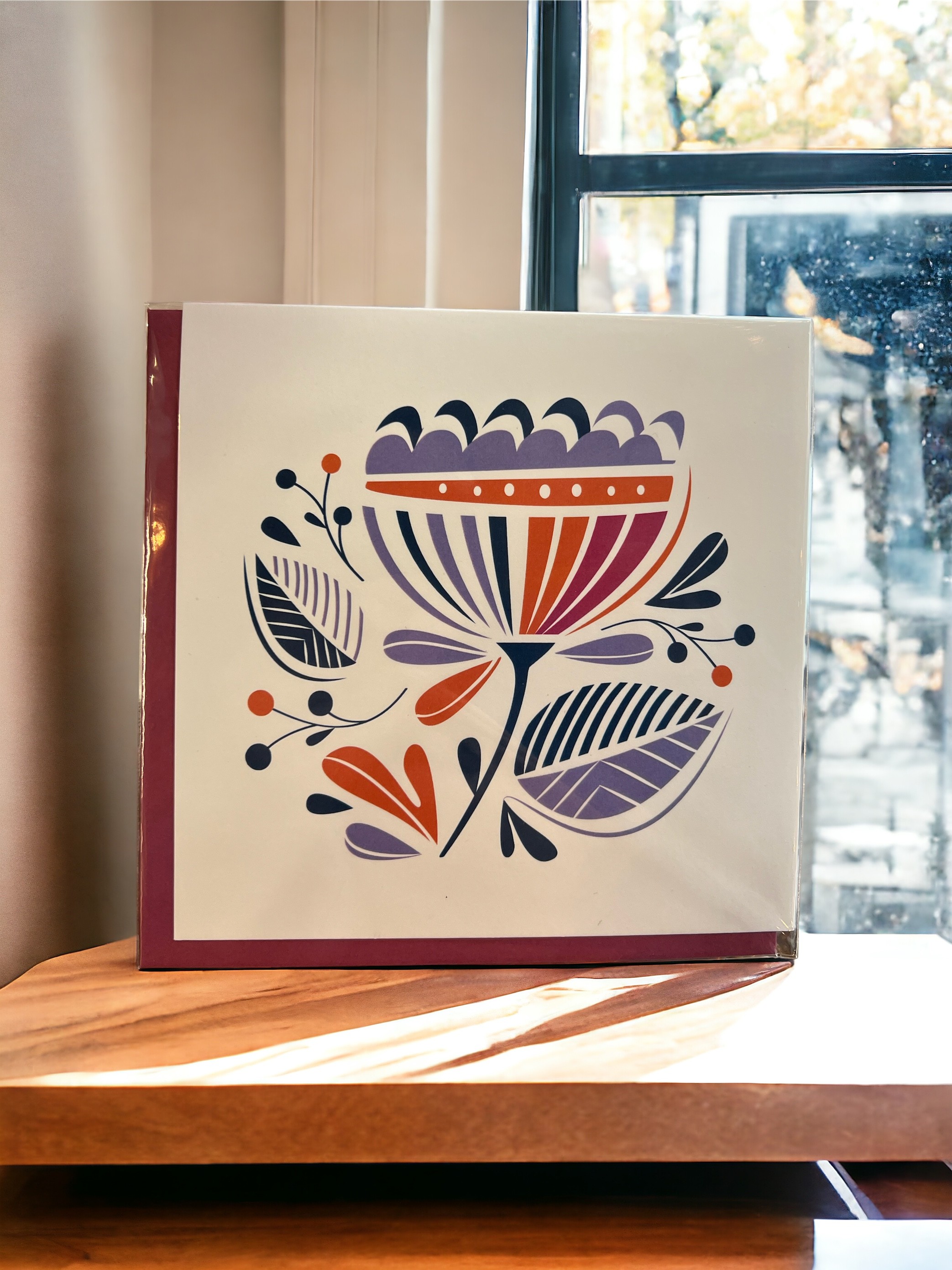 Kwiat kartka autorska Ilustrownik