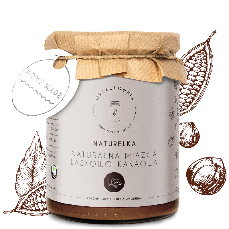Naturelka – miazga laskowo-kakaowa | 500 g | Orzechownia