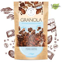 Granola migdały z espresso i ciemną czekoladą | Vegan | 320 g | Orzechownia