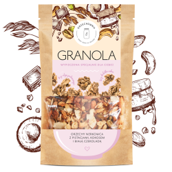 Granola pistacje i nerkowce z kokosem i białą czekoladą | 320 g | Orzechownia