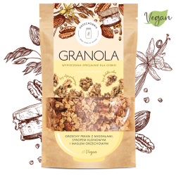 Granola orzechy pekan z migdałami, syropem klonowym i masłem orzechowym | Vegan | Orzechownia